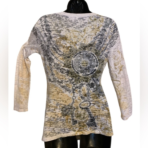 Ladies Cache’ Long Sleeve Top Beautifully Detailed Worn Once! LIKE NEW - Picture 3 of 6